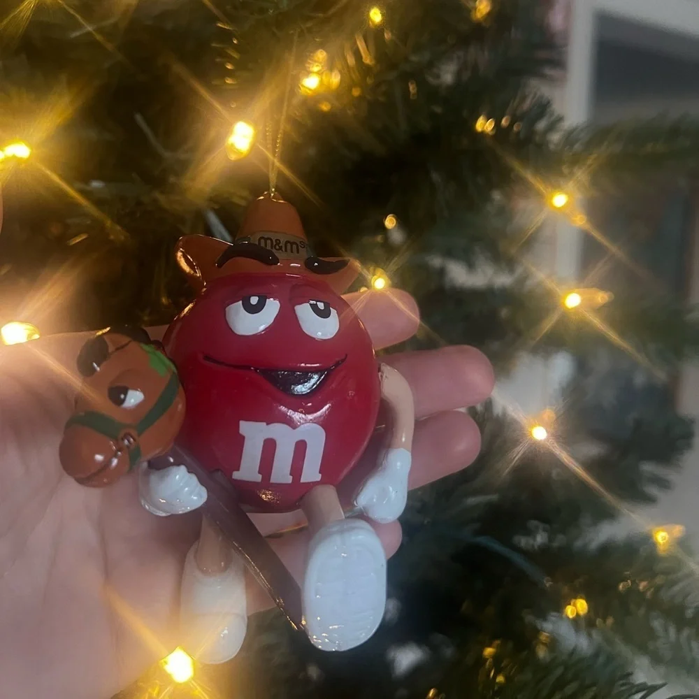❤️Vintage M&M’s Red Christmas Horse Ornament